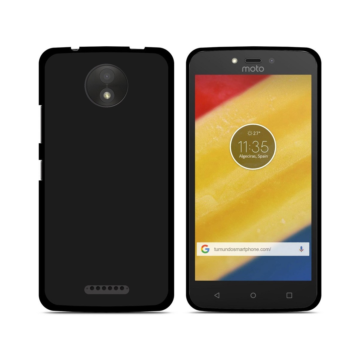 Funda Gel Tpu para Motorola Moto C Color Negra