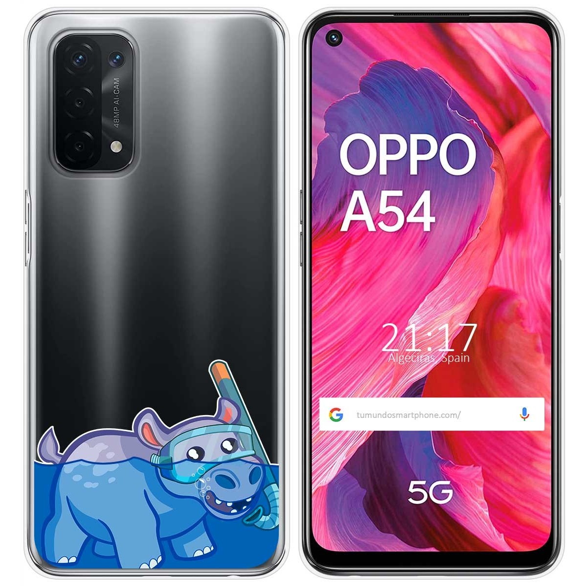 Funda Gel Transparente para Oppo A54 5G / A74 5G diseño Hipo Dibujos