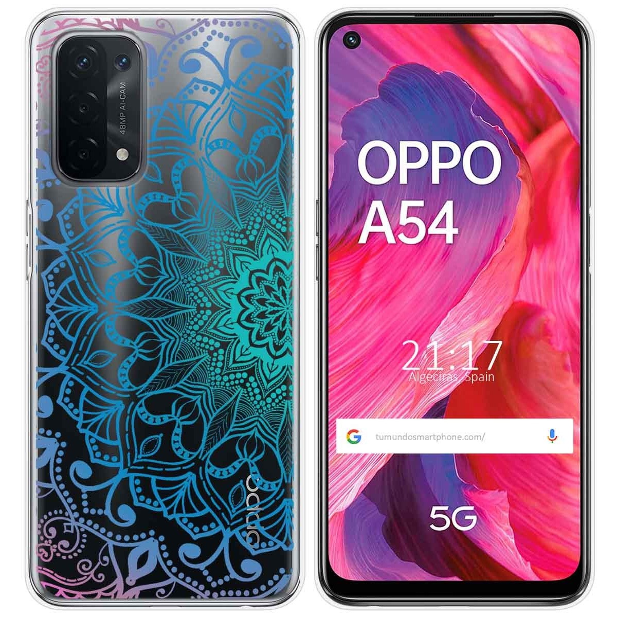 Funda Gel Transparente para Oppo A54 5G / A74 5G diseño Mandala Dibujos
