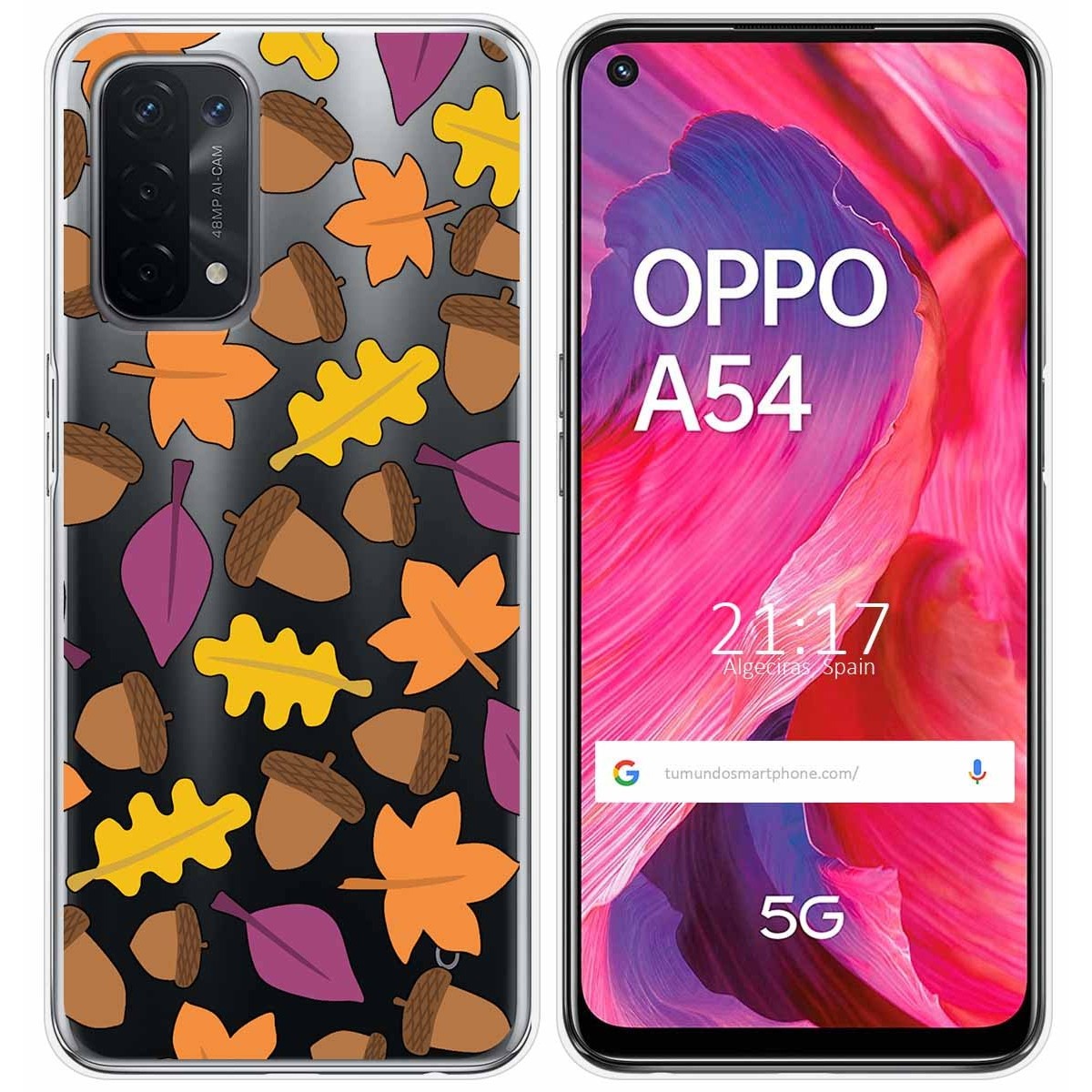 Funda Gel Transparente para Oppo A54 5G / A74 5G diseño Otoño Dibujos