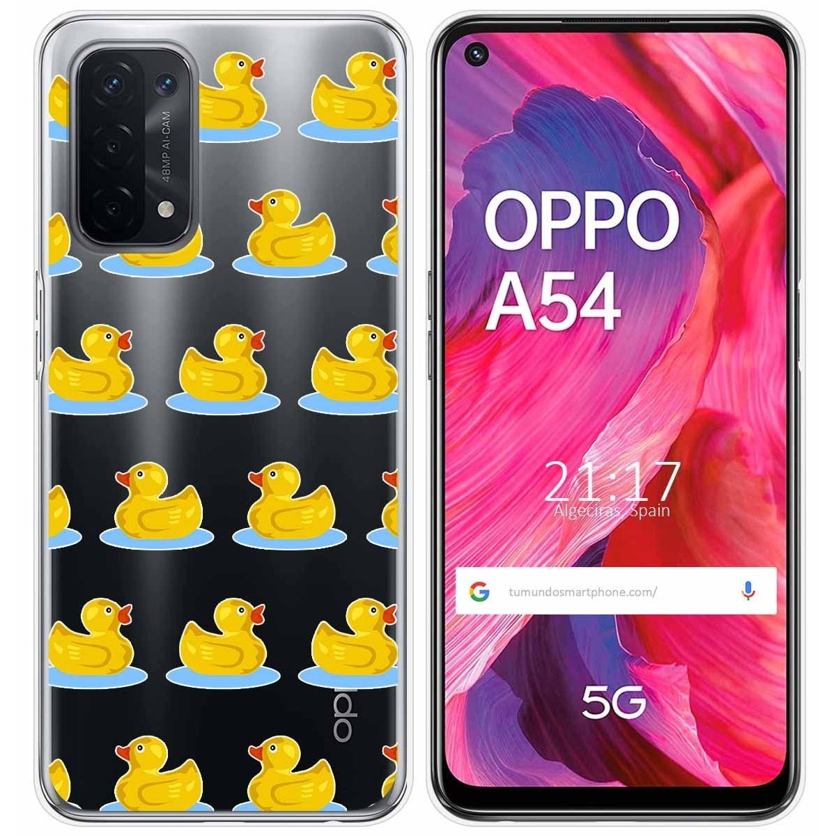 Funda Gel Transparente para Oppo A54 5G / A74 5G diseño Pato Dibujos