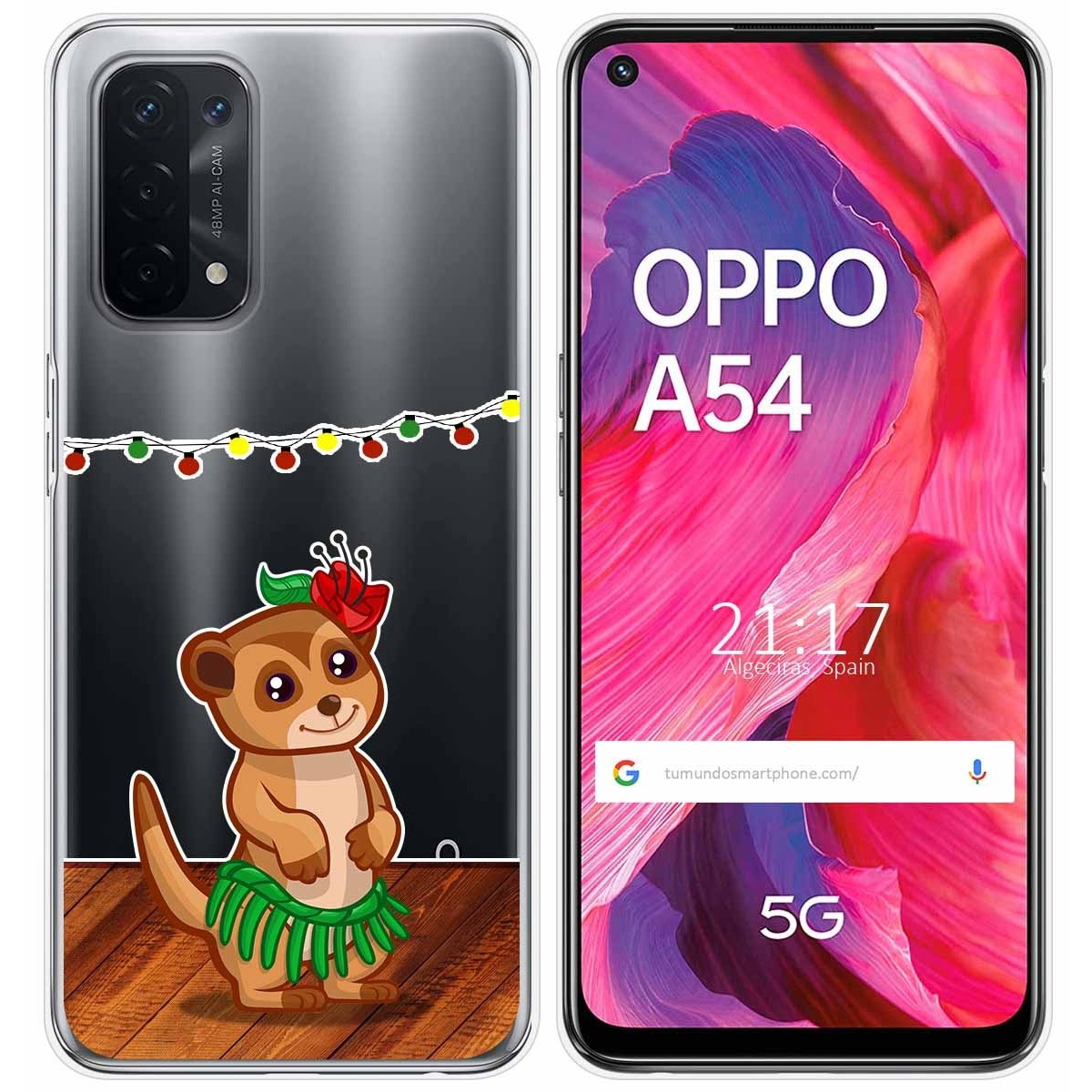 Funda Gel Transparente para Oppo A54 5G / A74 5G diseño Suricata Dibujos