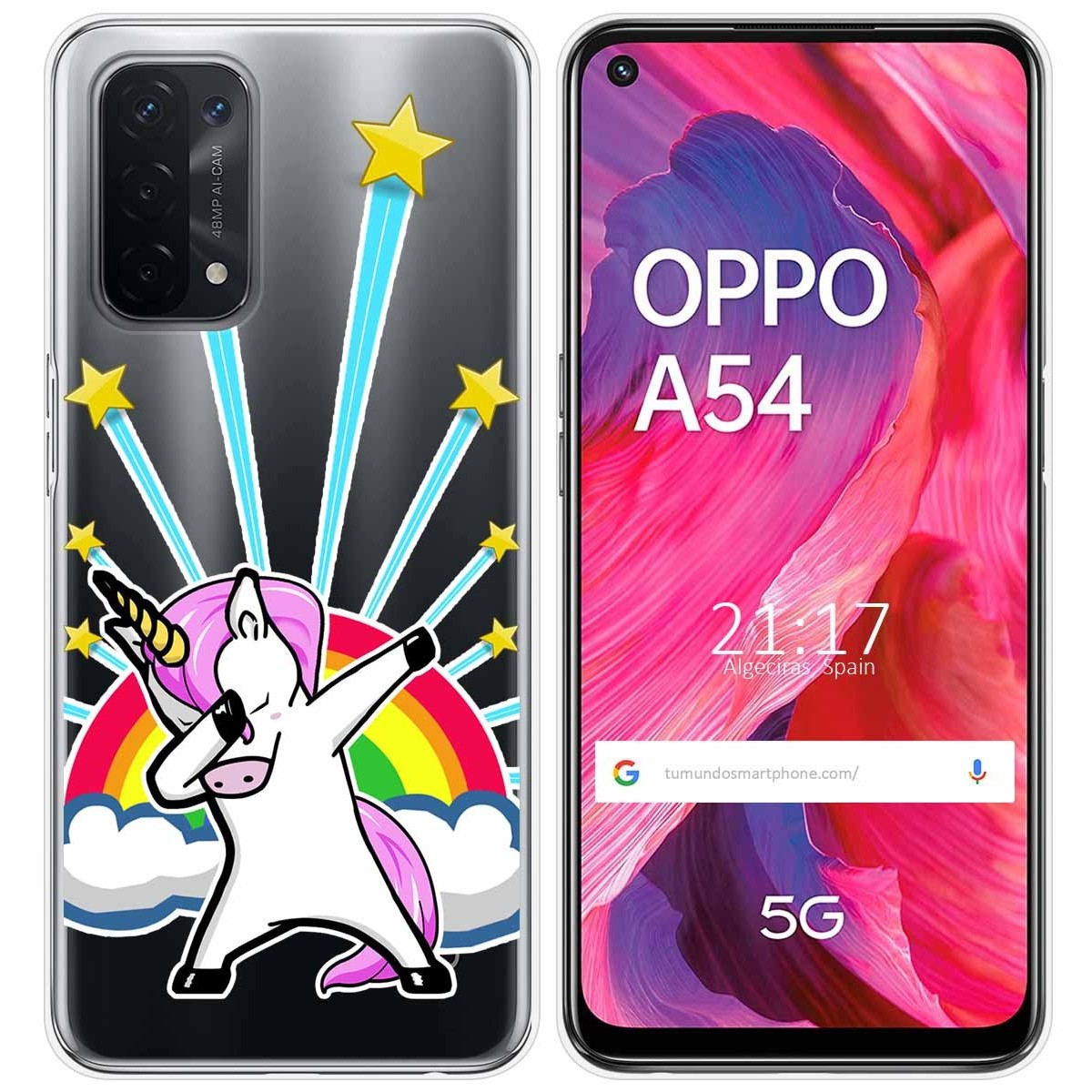 Funda Gel Transparente para Oppo A54 5G / A74 5G diseño Unicornio Dibujos