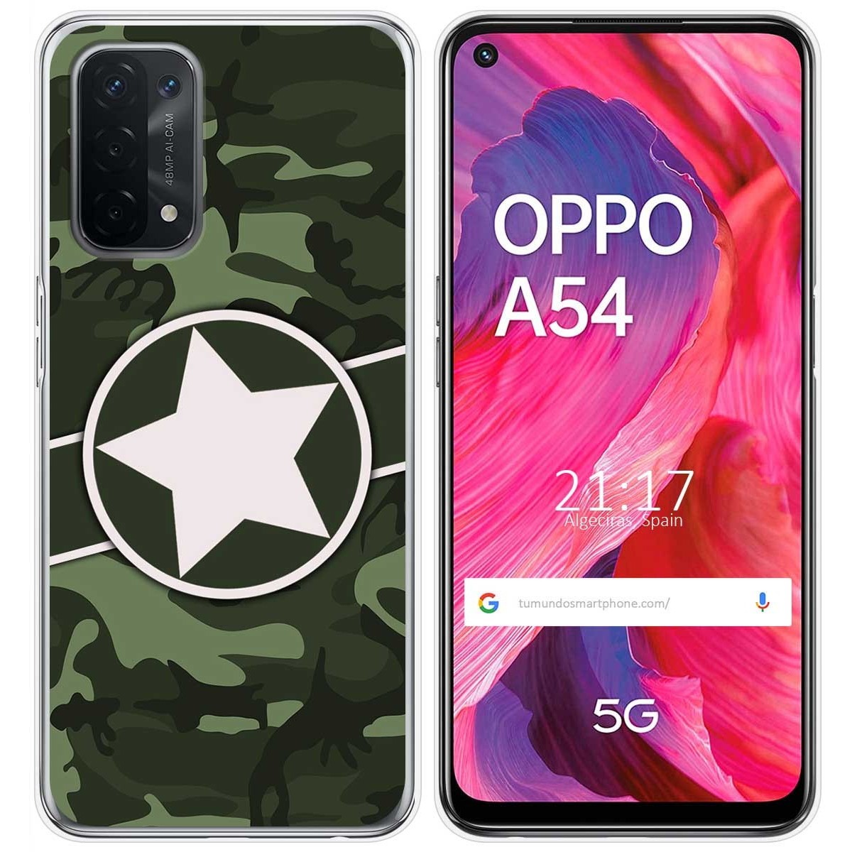 Funda Gel Tpu para Oppo A54 5G / A74 5G diseño Camuflaje 01 Dibujos