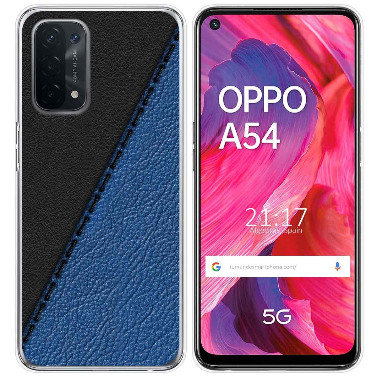 Funda Gel Tpu para Oppo A54 5G / A74 5G diseño Cuero 02 Dibujos