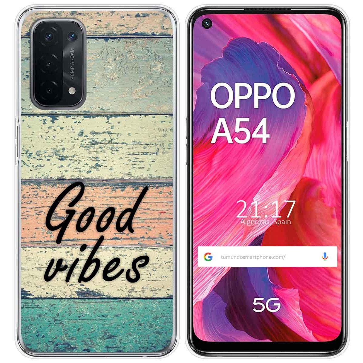 Funda Gel Tpu para Oppo A54 5G / A74 5G diseño Madera 01 Dibujos
