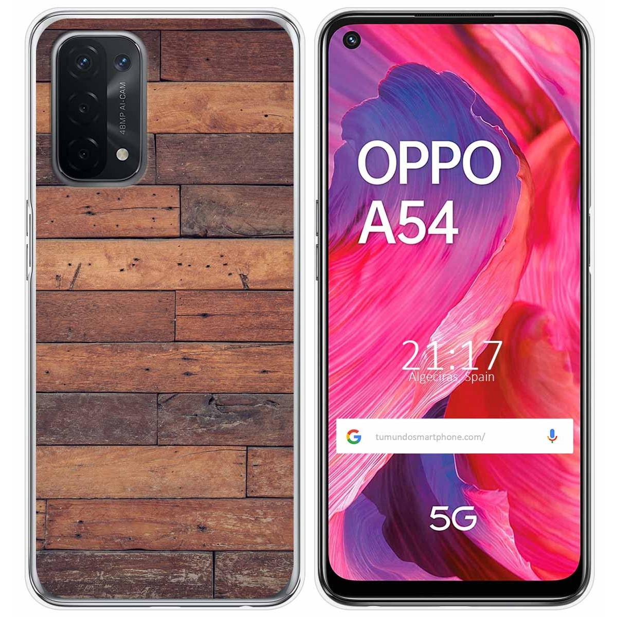 Funda Gel Tpu para Oppo A54 5G / A74 5G diseño Madera 03 Dibujos