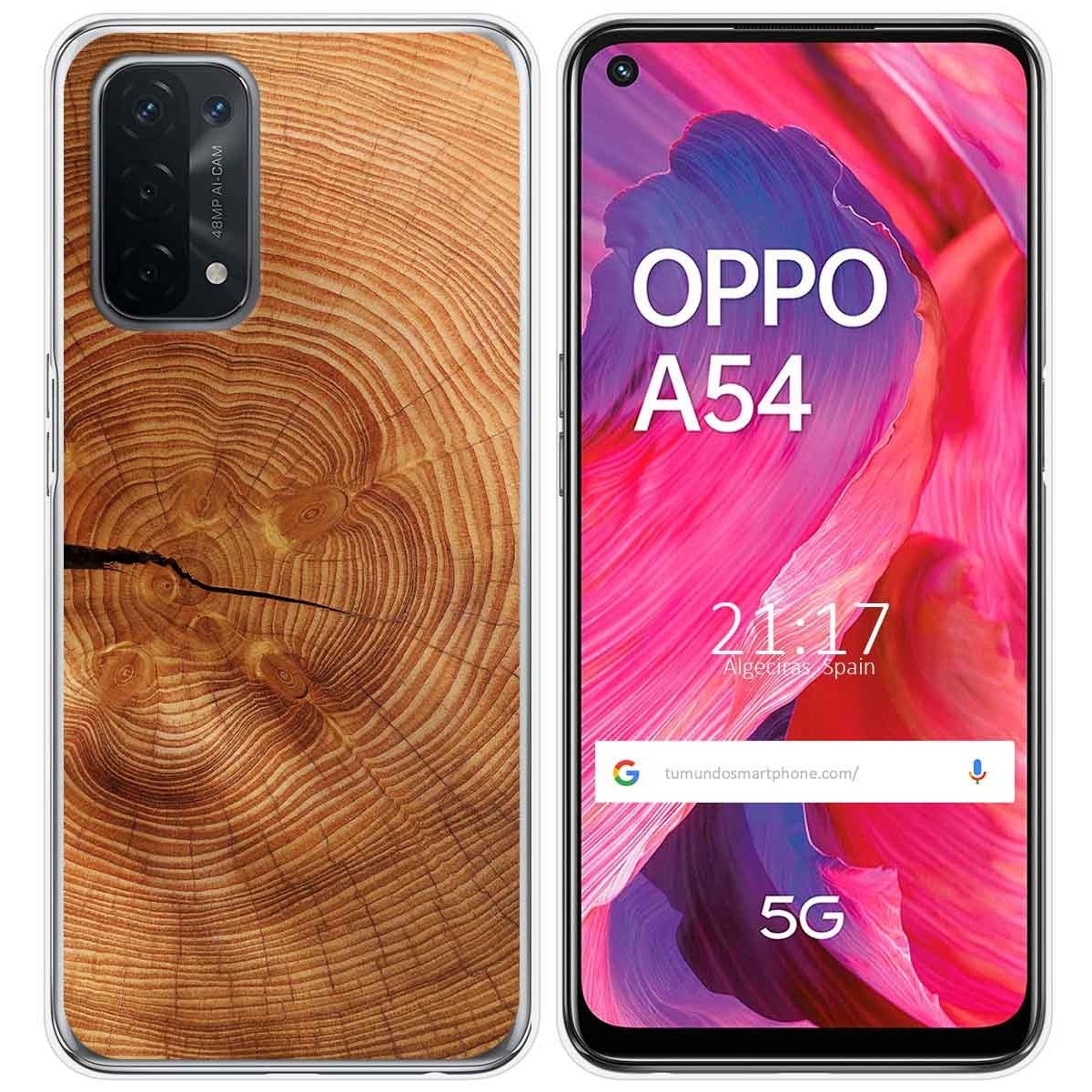 Funda Gel Tpu para Oppo A54 5G / A74 5G diseño Madera 04 Dibujos