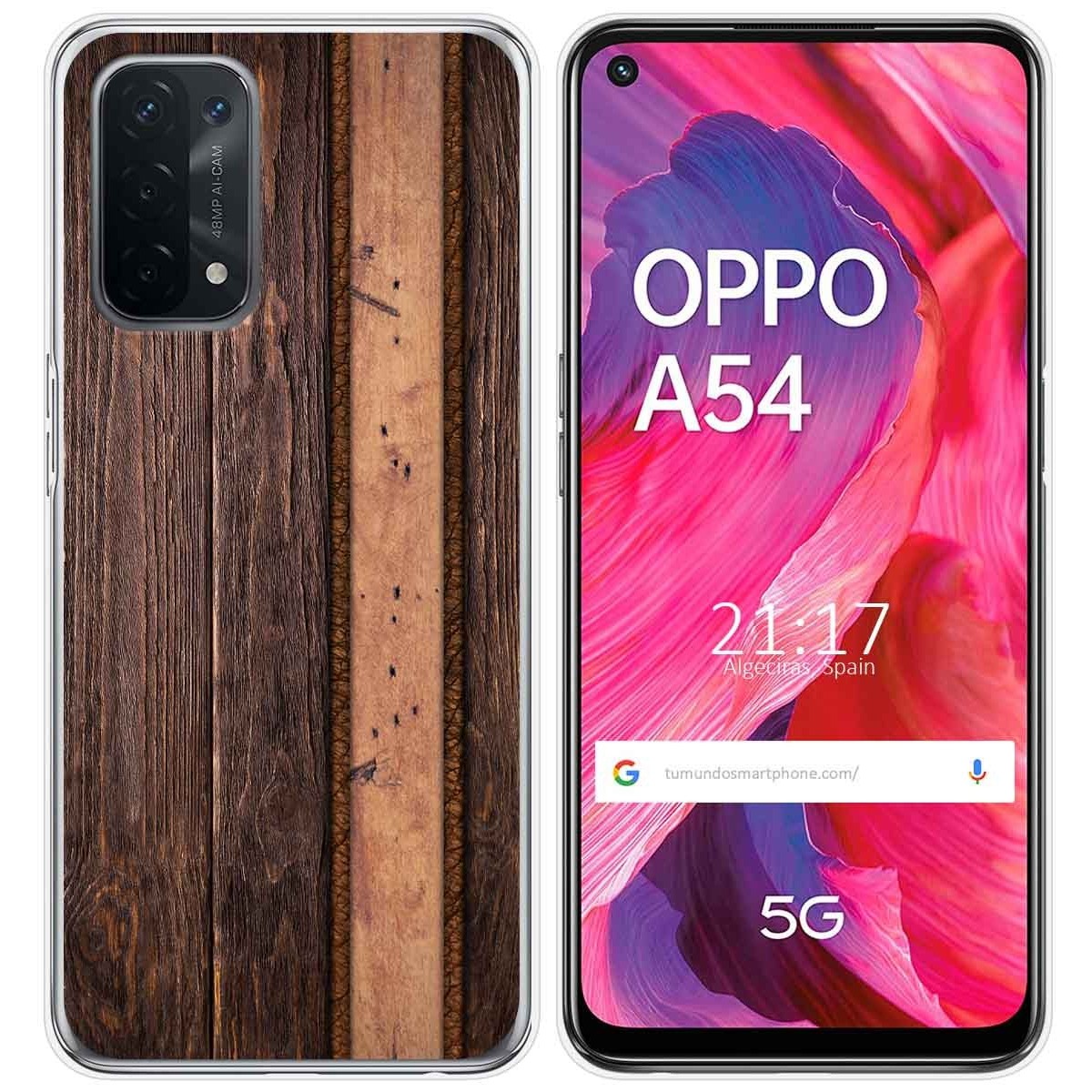Funda Gel Tpu para Oppo A54 5G / A74 5G diseño Madera 05 Dibujos