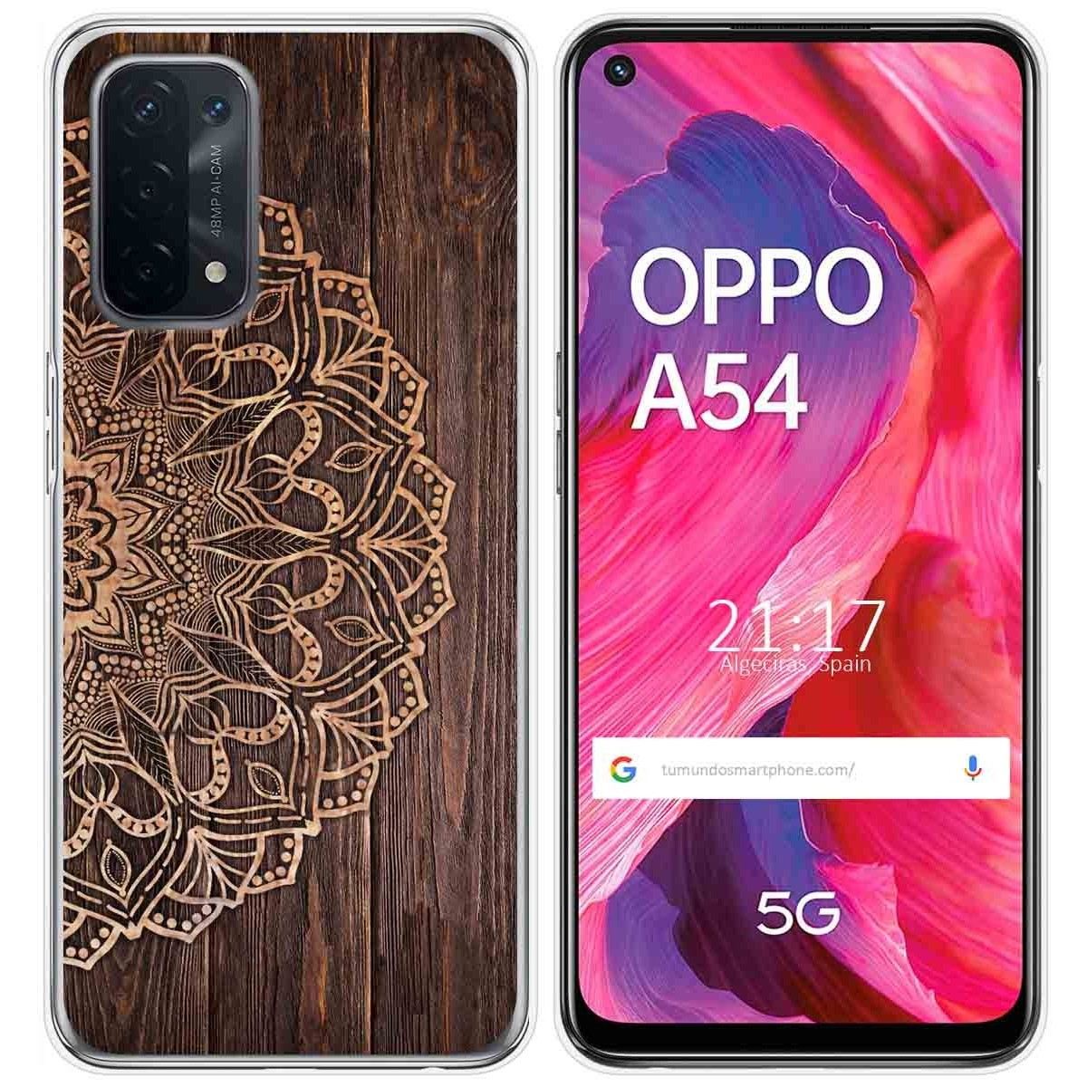 Funda Gel Tpu para Oppo A54 5G / A74 5G diseño Madera 06 Dibujos