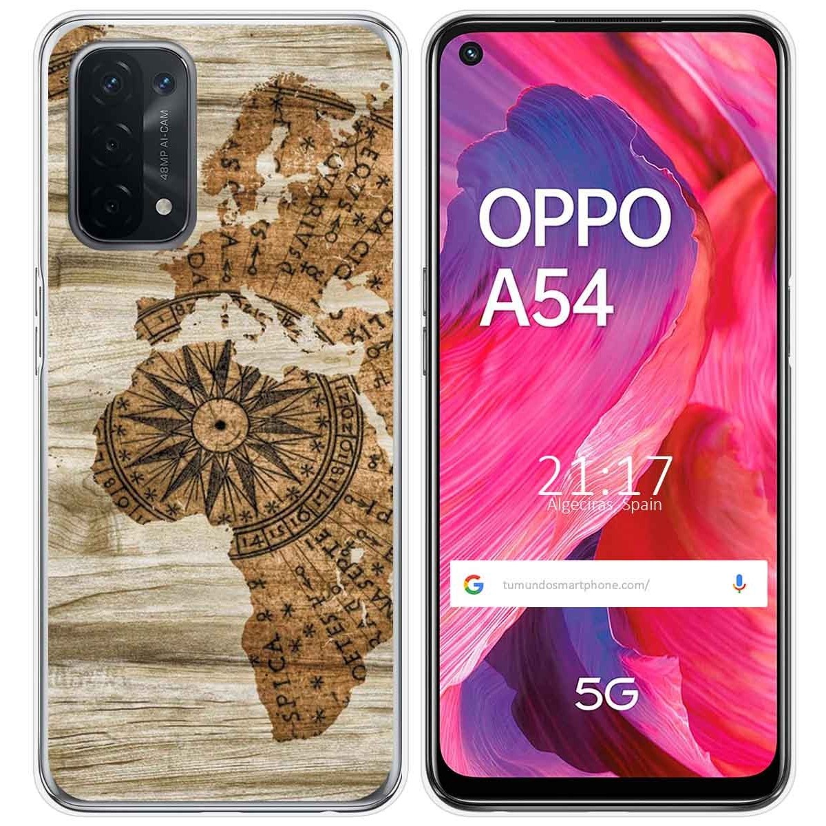 Funda Gel Tpu para Oppo A54 5G / A74 5G diseño Madera 07 Dibujos