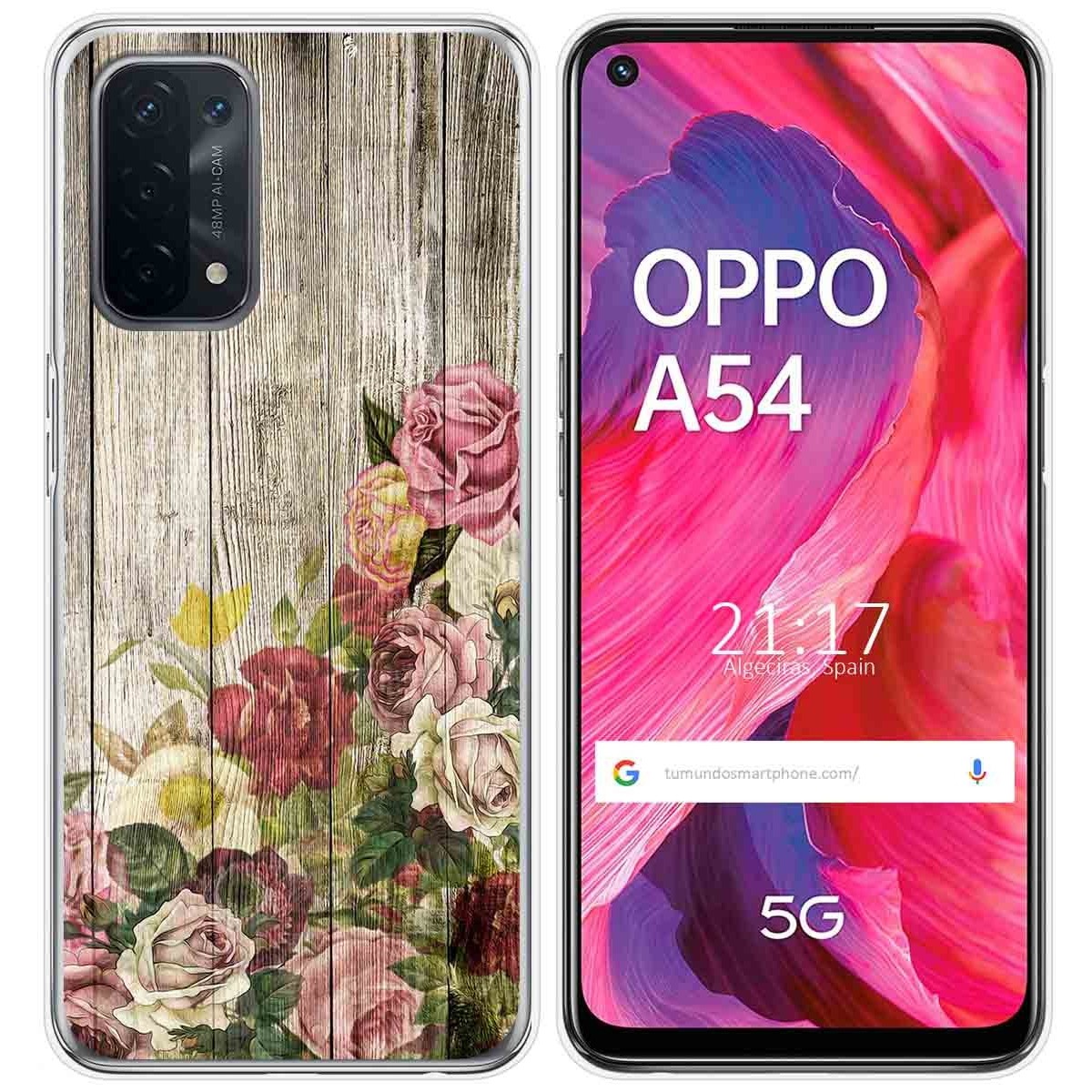Funda Gel Tpu para Oppo A54 5G / A74 5G diseño Madera 08 Dibujos