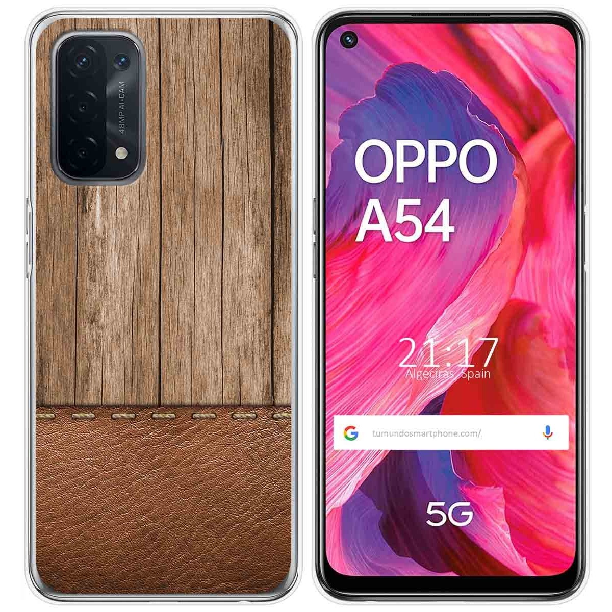 Funda Gel Tpu para Oppo A54 5G / A74 5G diseño Madera 09 Dibujos