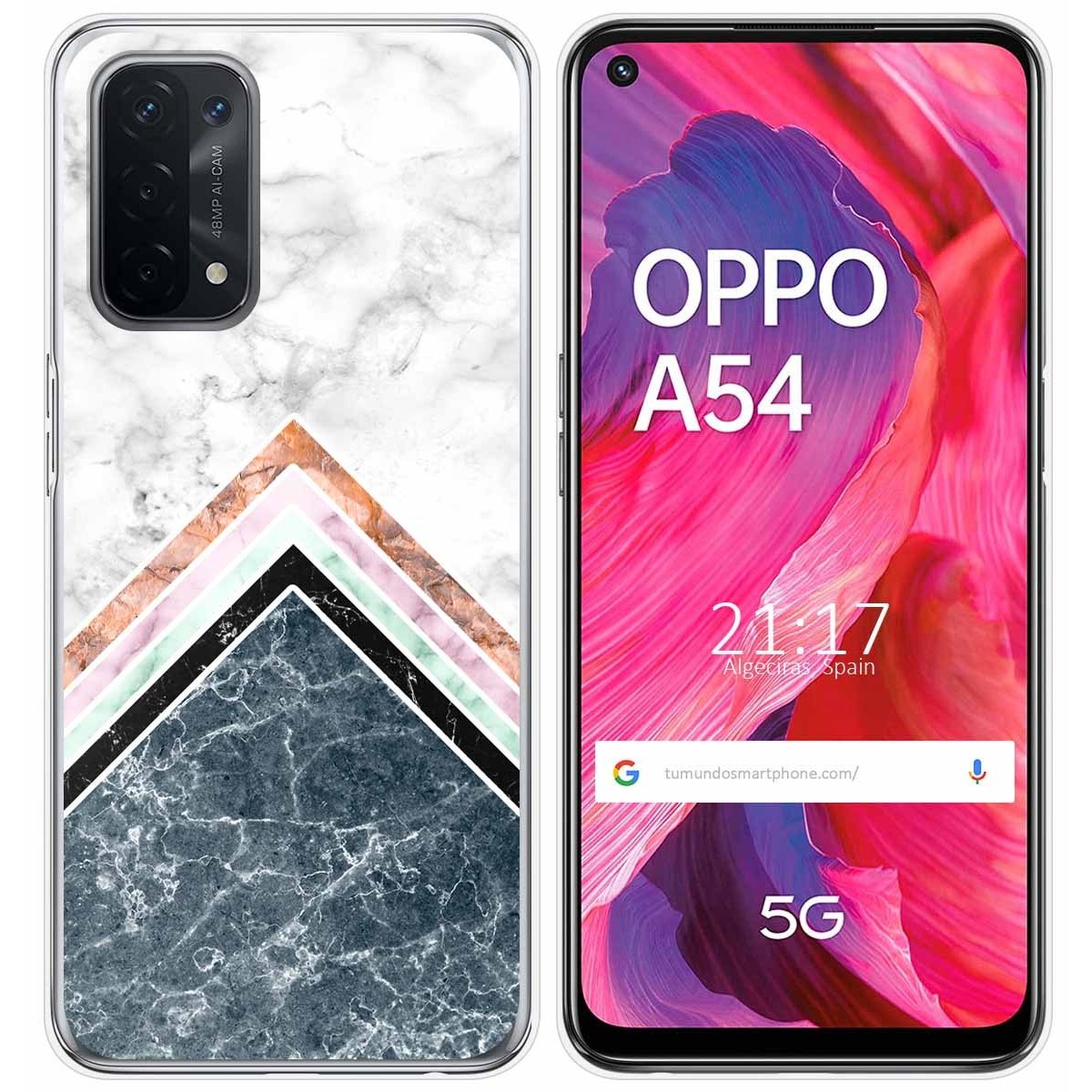 Funda Gel Tpu para Oppo A54 5G / A74 5G diseño Mármol 05 Dibujos