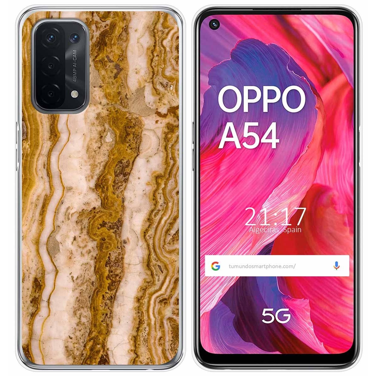 Funda Gel Tpu para Oppo A54 5G / A74 5G diseño Mármol 10 Dibujos