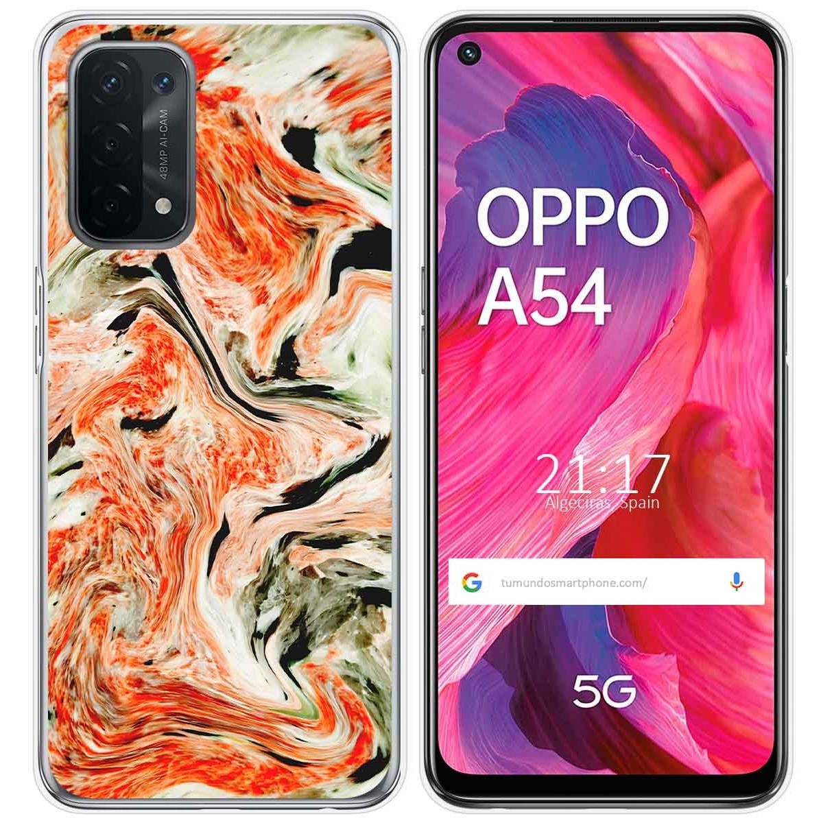 Funda Gel Tpu para Oppo A54 5G / A74 5G diseño Mármol 12 Dibujos