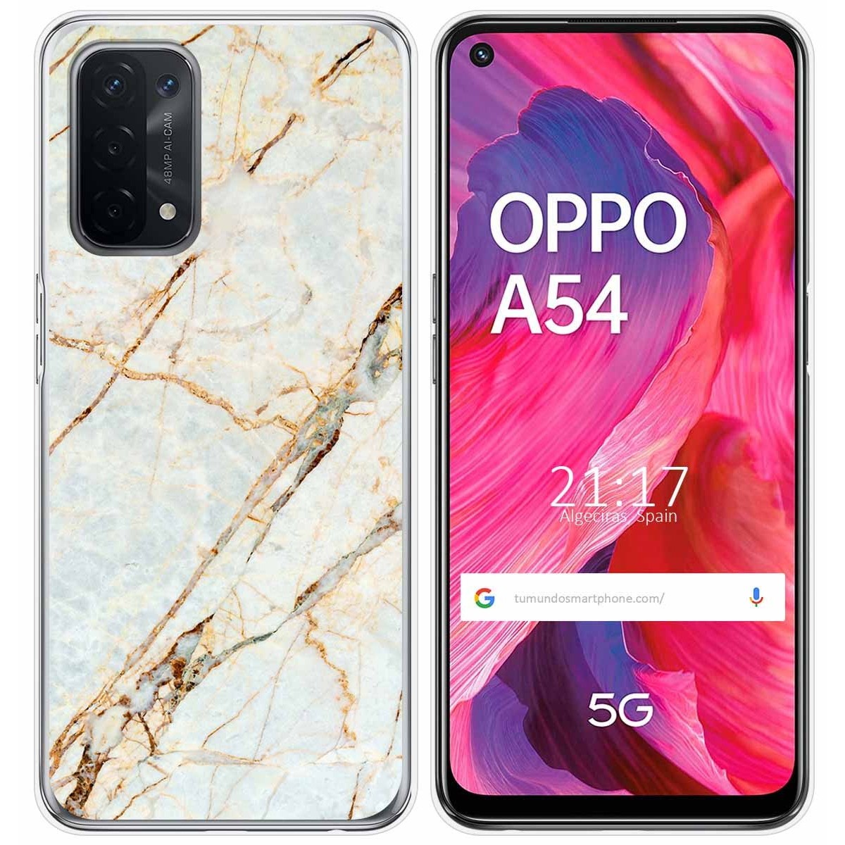 Funda Gel Tpu para Oppo A54 5G / A74 5G diseño Mármol 13 Dibujos