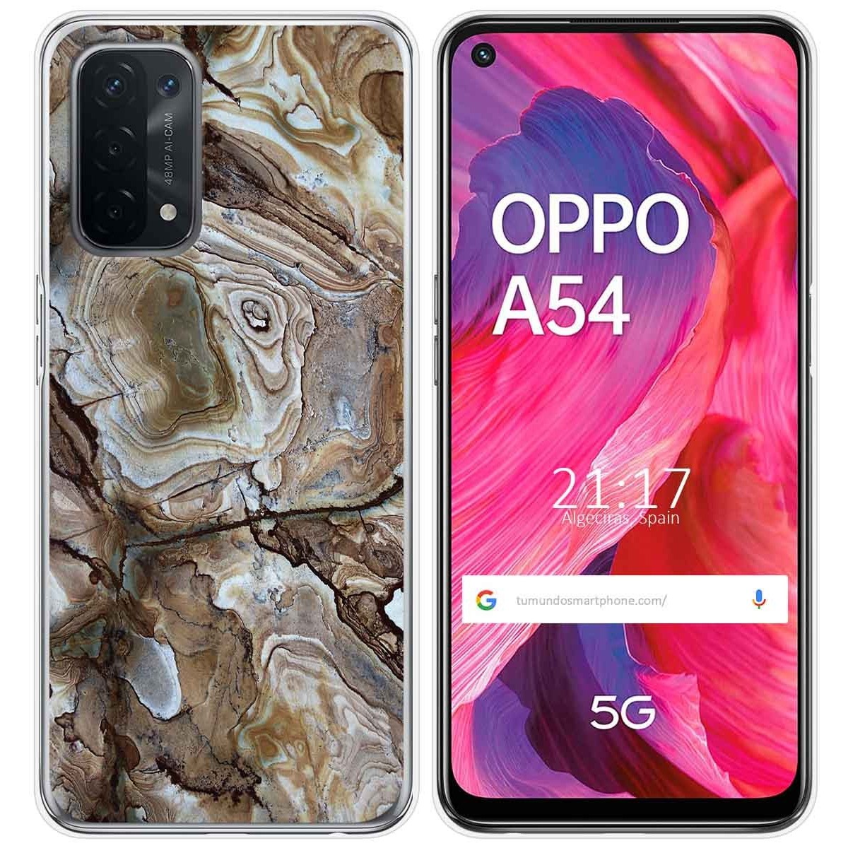 Funda Gel Tpu para Oppo A54 5G / A74 5G diseño Mármol 14 Dibujos