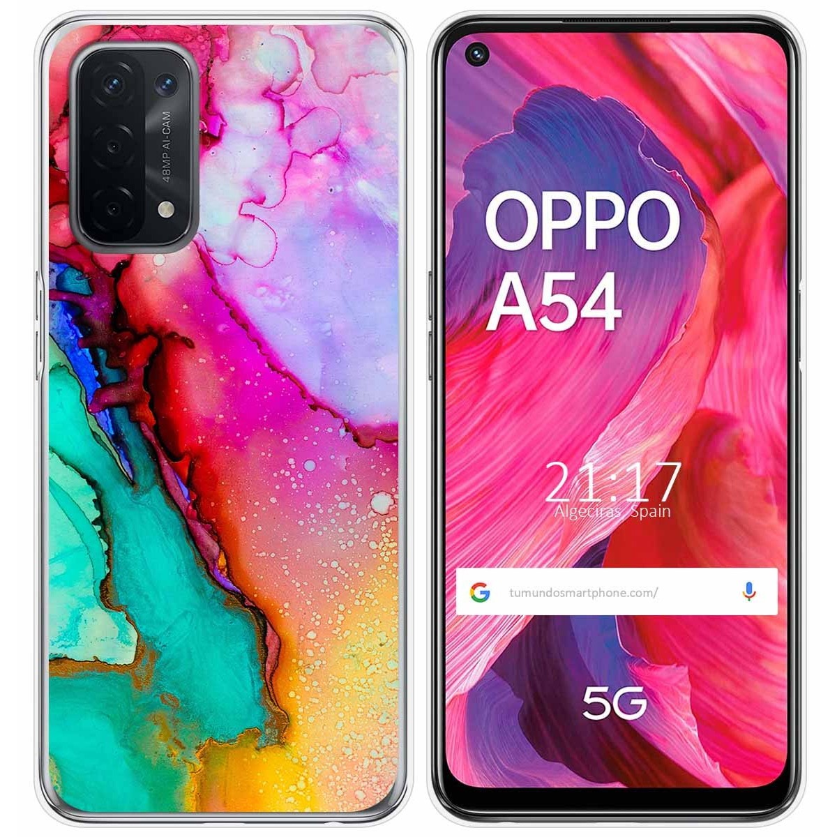 Funda Gel Tpu para Oppo A54 5G / A74 5G diseño Mármol 15 Dibujos
