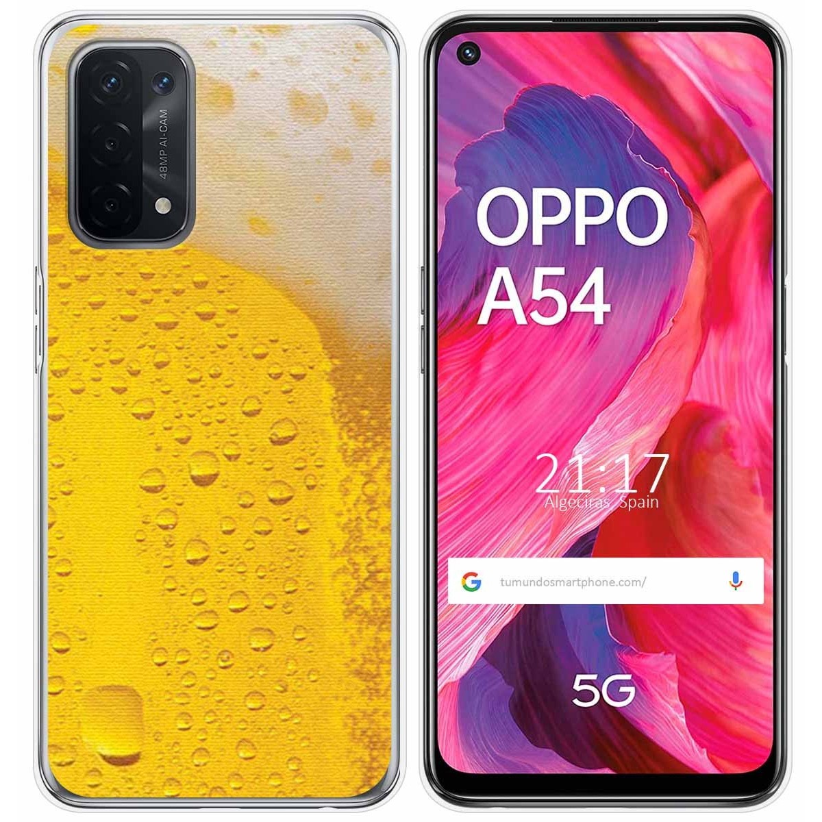 Funda Gel Tpu para Oppo A54 5G / A74 5G diseño Cerveza Dibujos