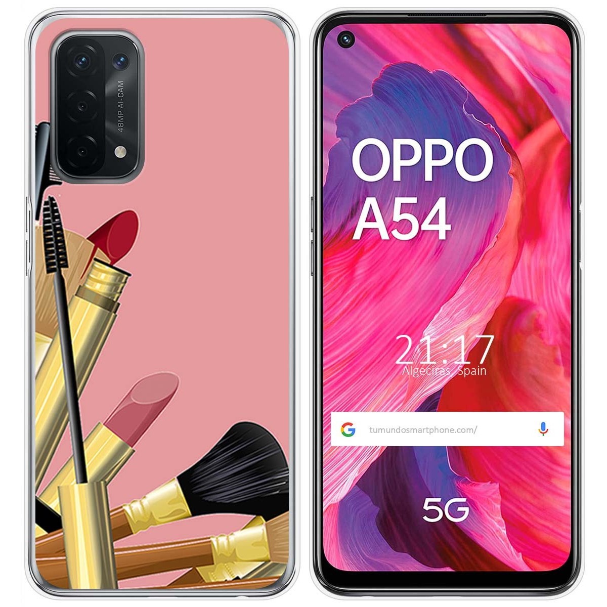 Funda Gel Tpu para Oppo A54 5G / A74 5G diseño Brochas Dibujos