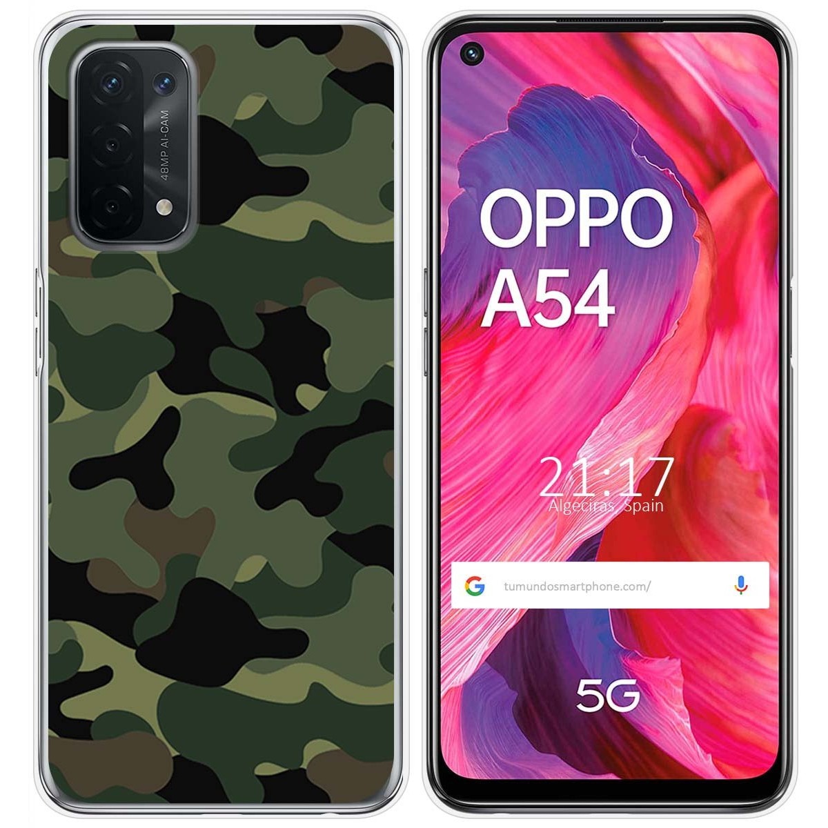 Funda Gel Tpu para Oppo A54 5G / A74 5G diseño Camuflaje Dibujos