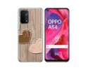 Funda Gel Tpu para Oppo A54 5G / A74 5G diseño Corazones Madera Dibujos