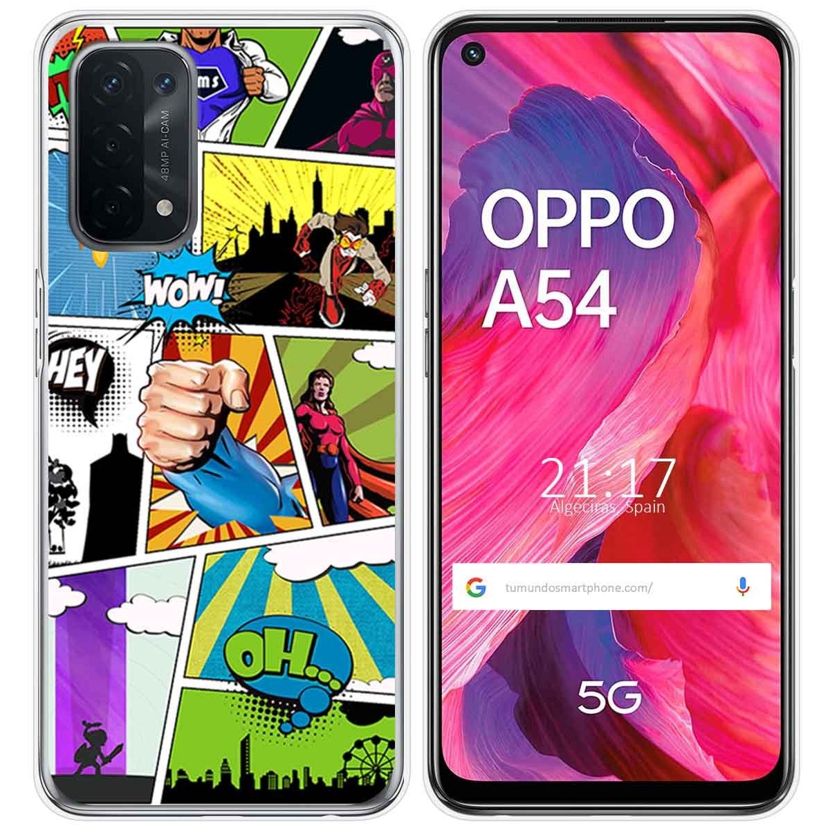 Funda Gel Tpu para Oppo A54 5G / A74 5G diseño Comic Dibujos
