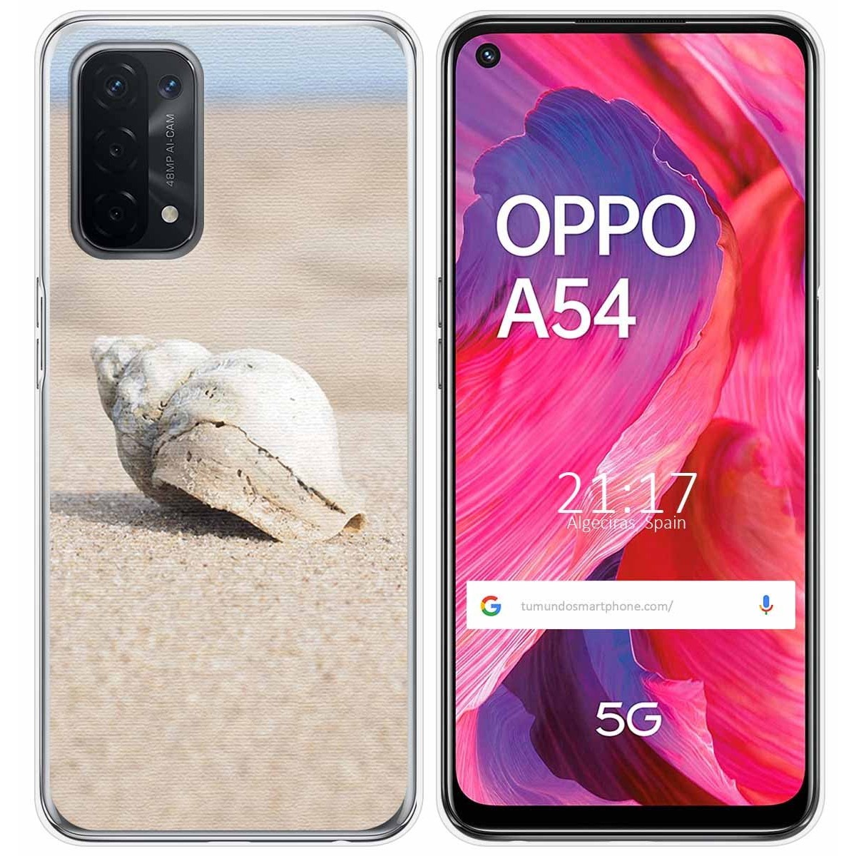 Funda Gel Tpu para Oppo A54 5G / A74 5G diseño Concha Dibujos