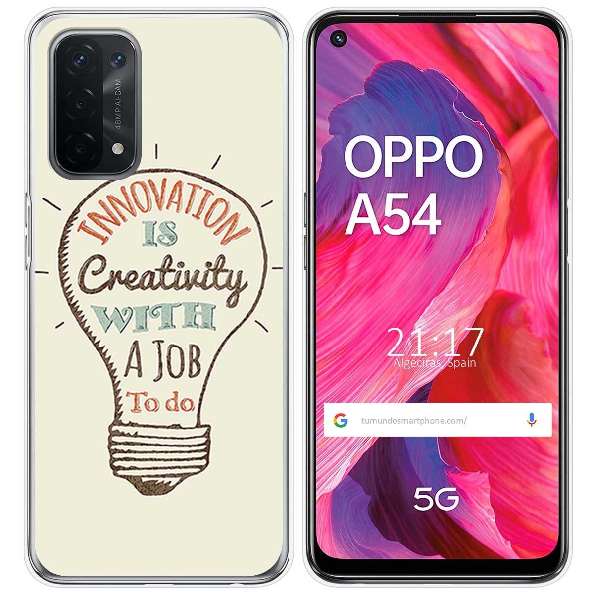 Funda Gel Tpu para Oppo A54 5G / A74 5G diseño Creativity Dibujos