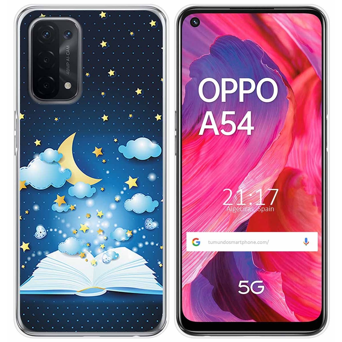 Funda Gel Tpu para Oppo A54 5G / A74 5G diseño Libro Cuentos Dibujos