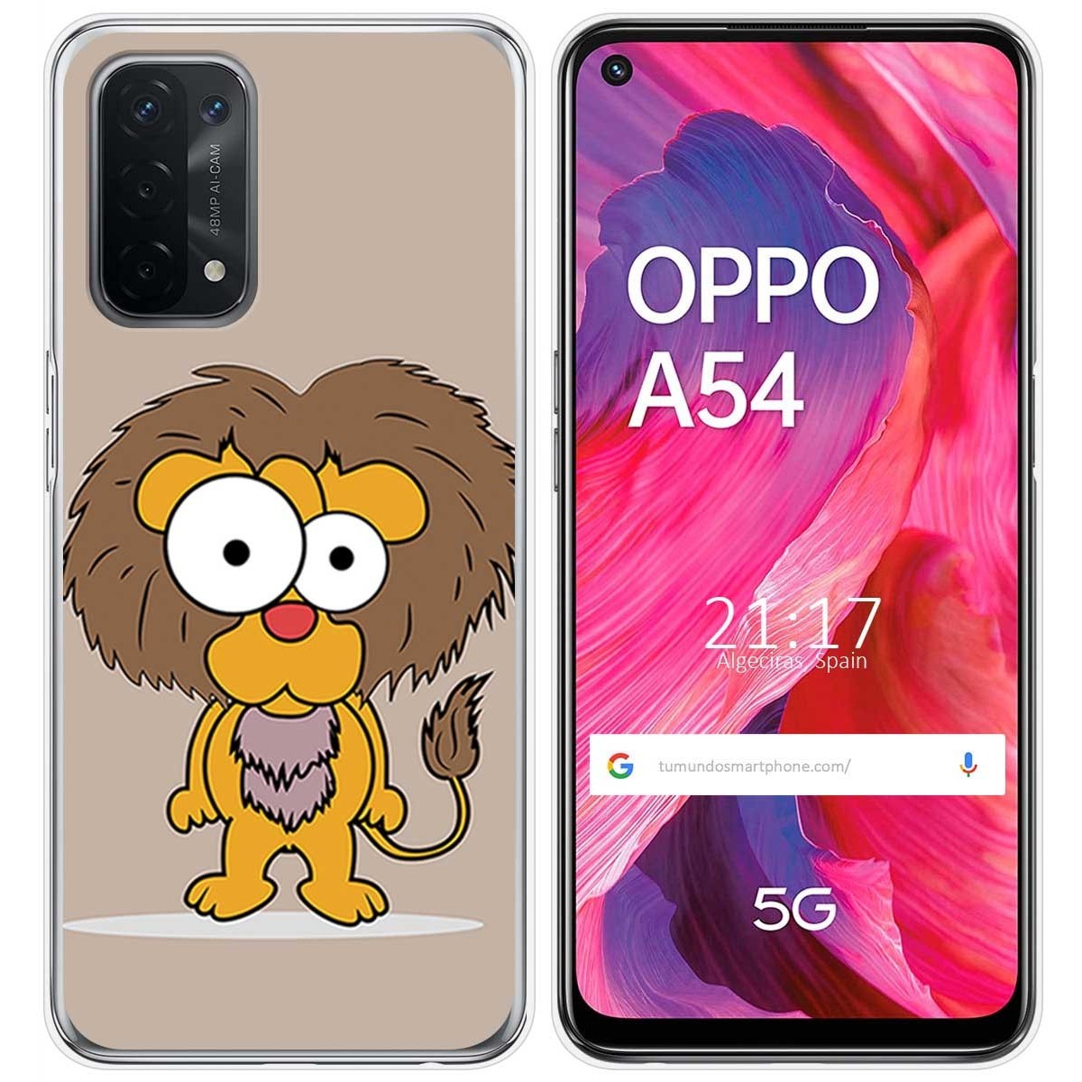 Funda Gel Tpu para Oppo A54 5G / A74 5G diseño Leon Dibujos