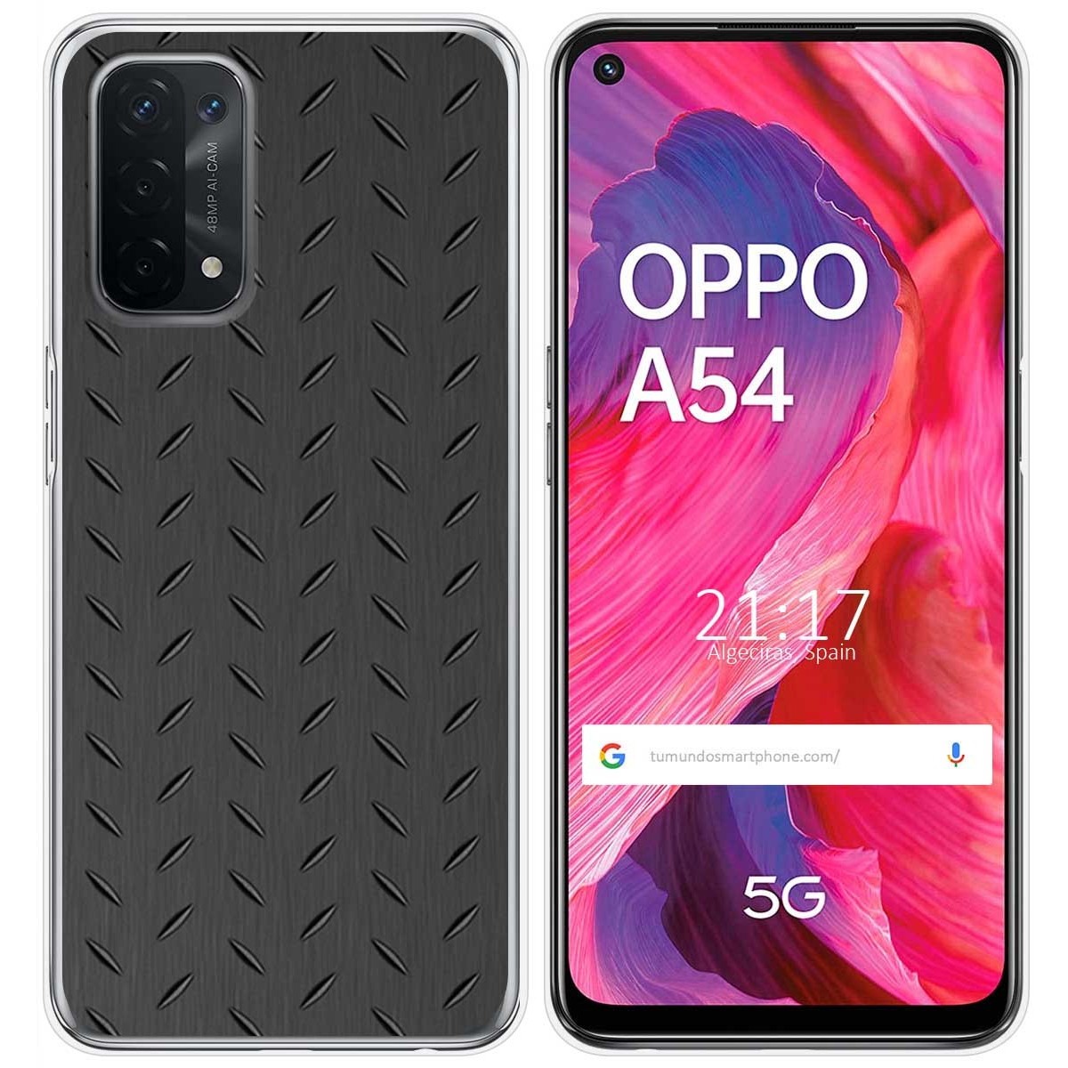 Funda Gel Tpu para Oppo A54 5G / A74 5G diseño Metal Dibujos
