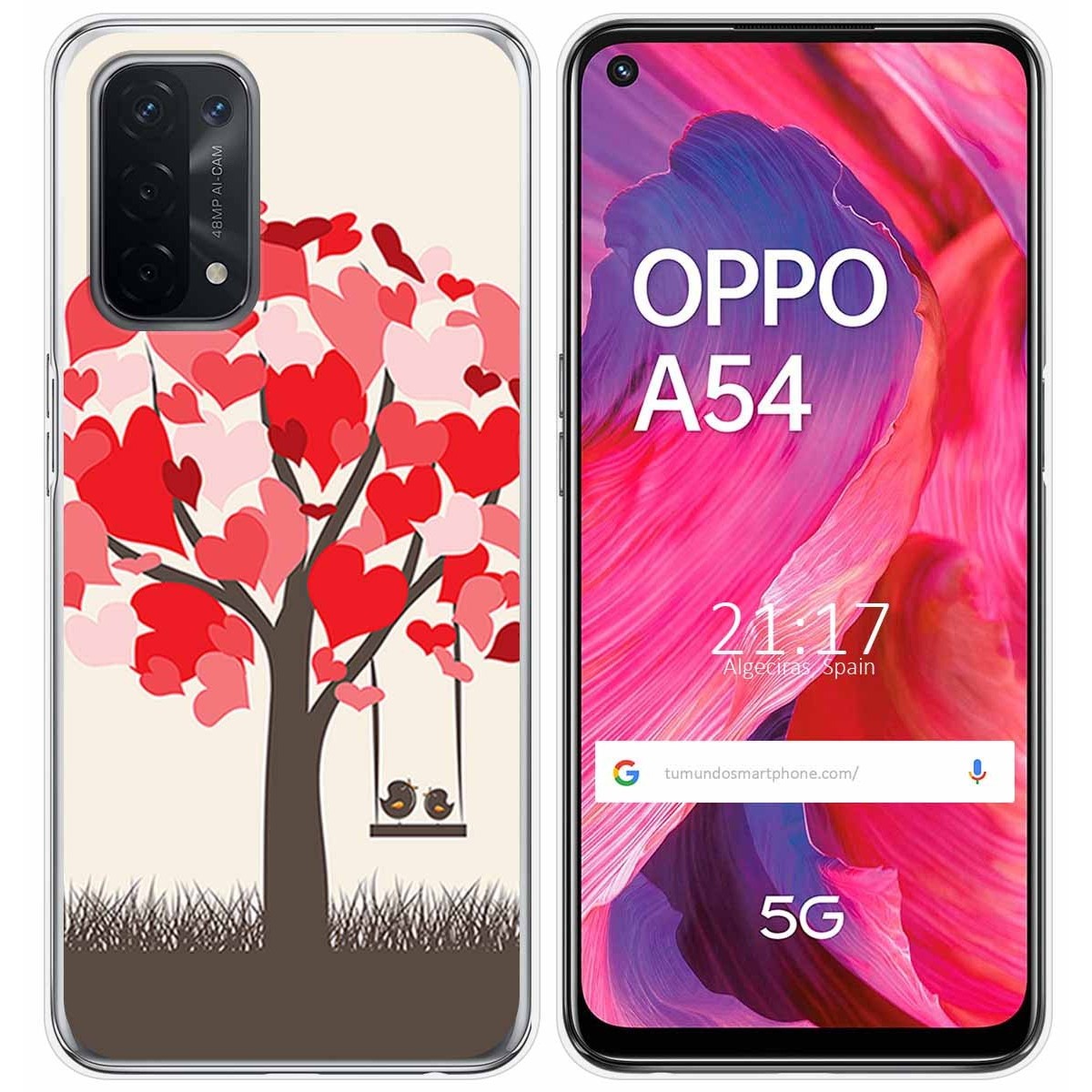 Funda Gel Tpu para Oppo A54 5G / A74 5G diseño Pajaritos Dibujos