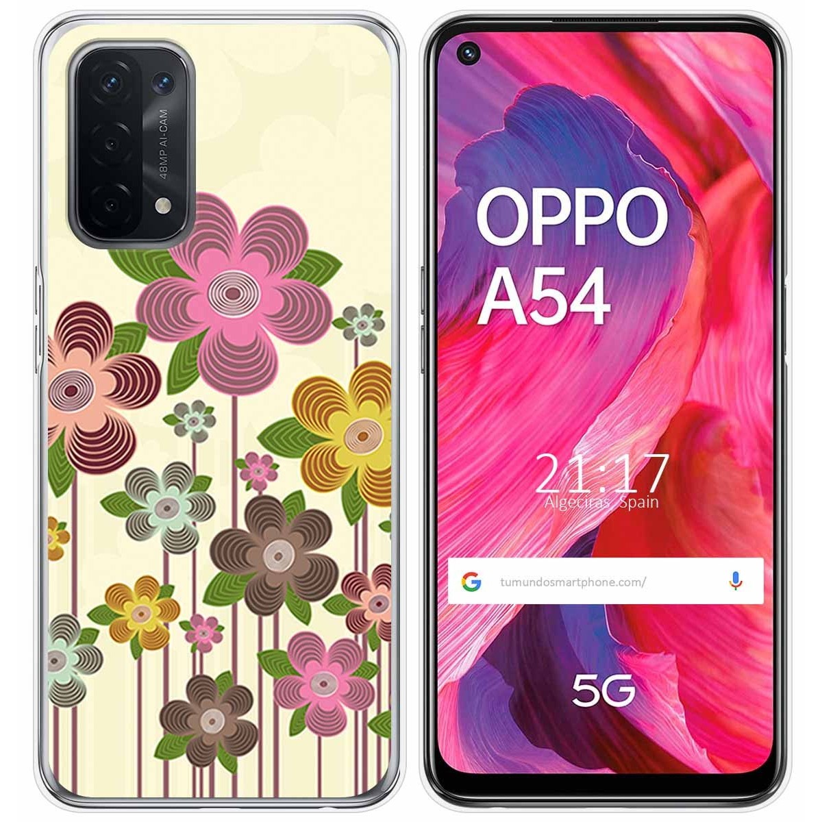 Funda Gel Tpu para Oppo A54 5G / A74 5G diseño Primavera En Flor Dibujos