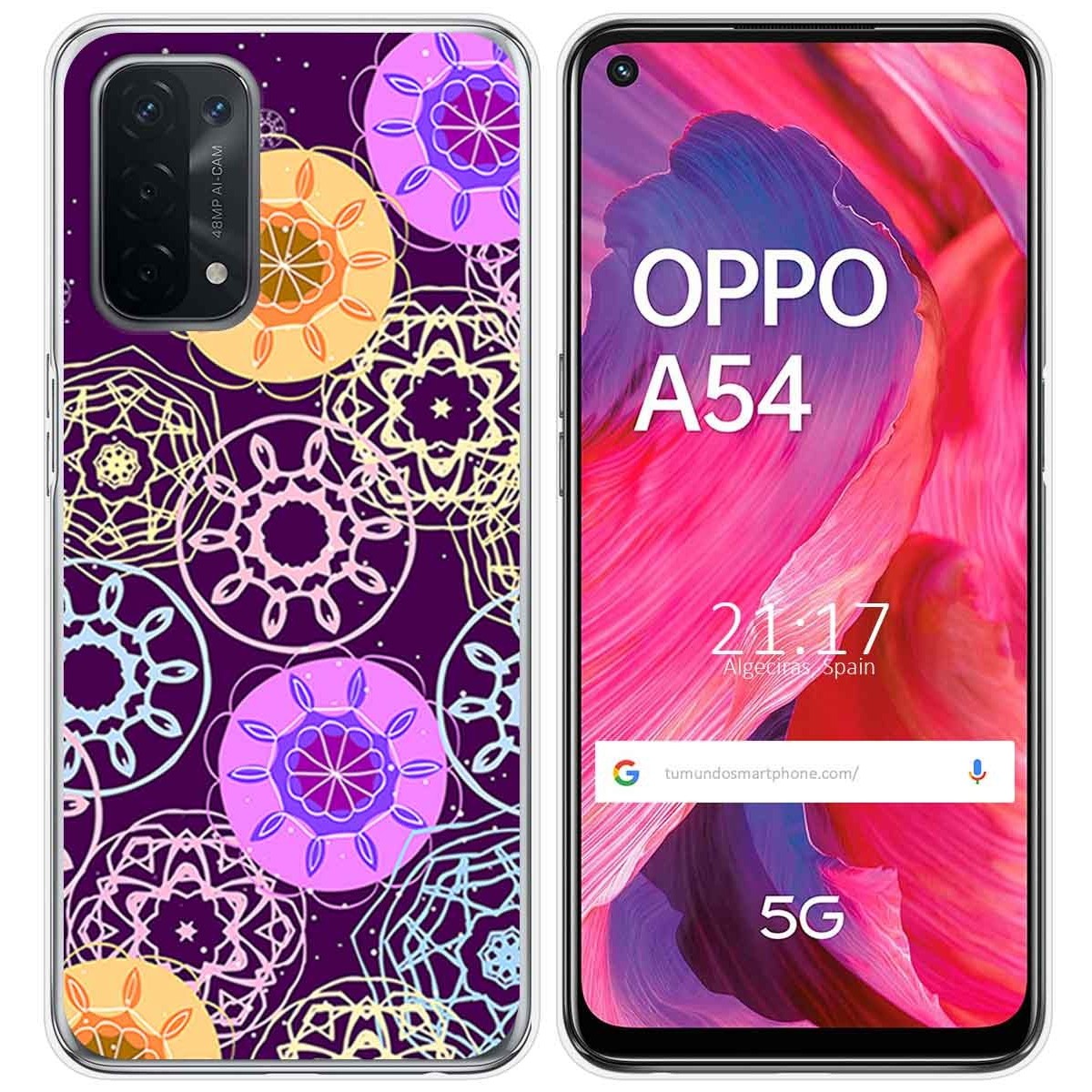 Funda Gel Tpu para Oppo A54 5G / A74 5G diseño Radial Dibujos