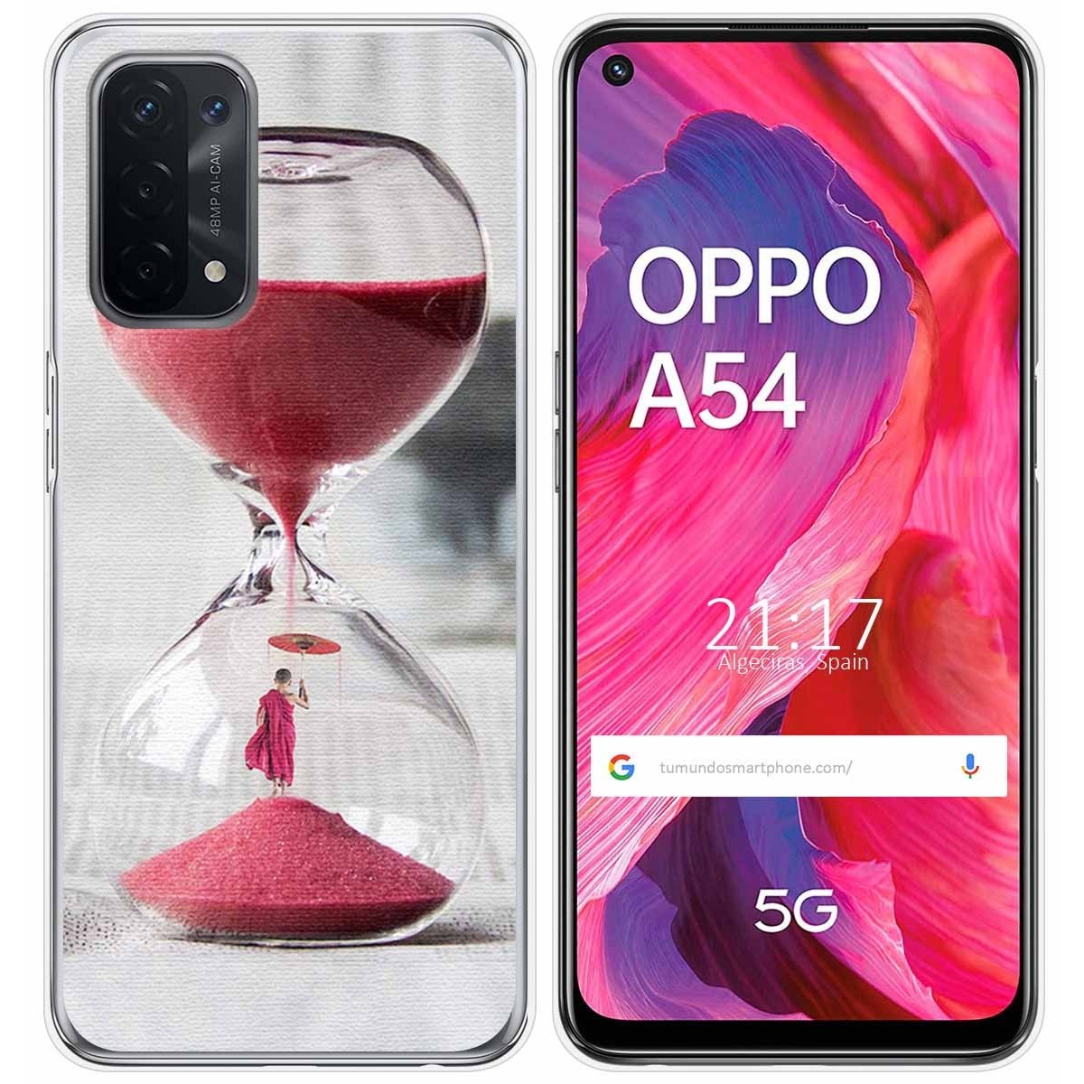 Funda Gel Tpu para Oppo A54 5G / A74 5G diseño Reloj Dibujos