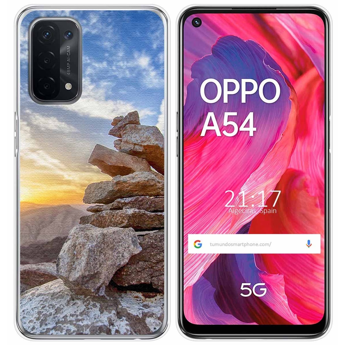 Funda Gel Tpu para Oppo A54 5G / A74 5G diseño Sunset Dibujos