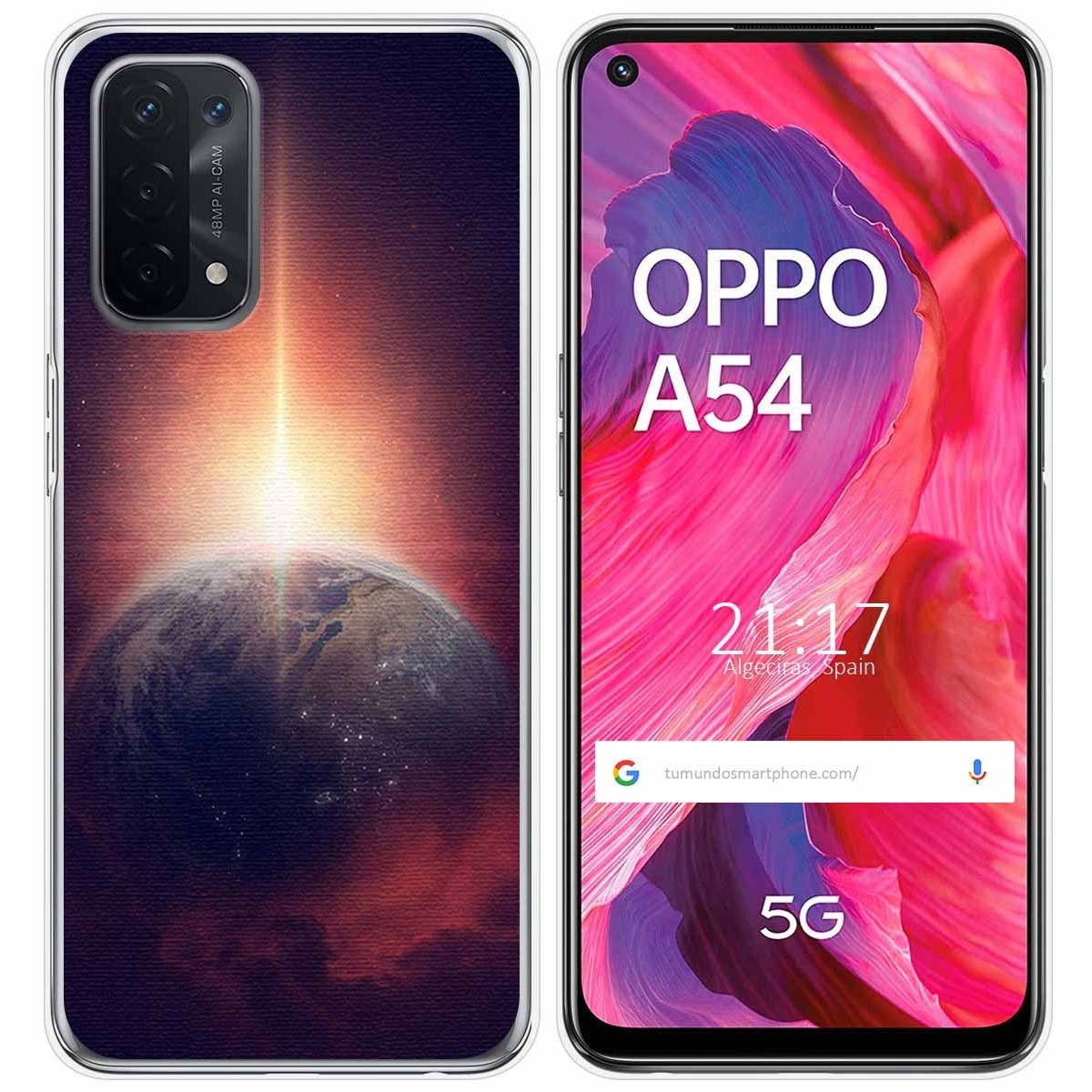 Funda Gel Tpu para Oppo A54 5G / A74 5G diseño Tierra Dibujos