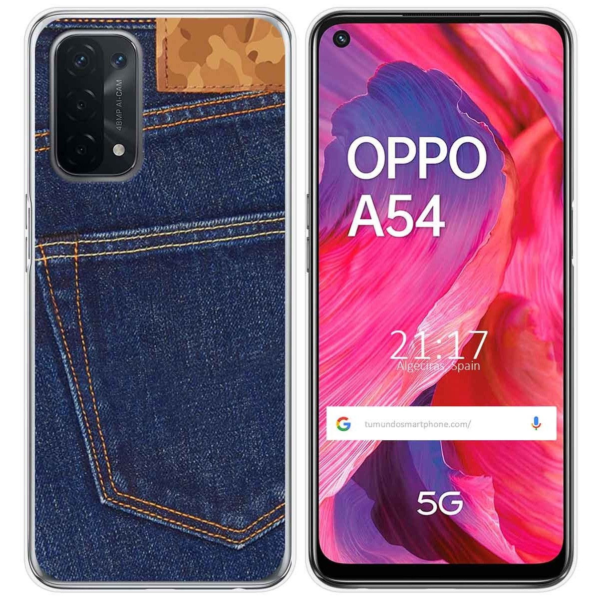 Funda Gel Tpu para Oppo A54 5G / A74 5G diseño Vaquero Dibujos
