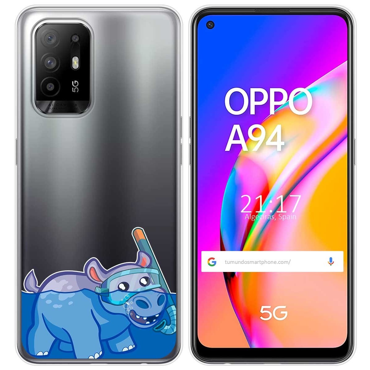 Funda Gel Transparente para Oppo A94 5G diseño Hipo Dibujos