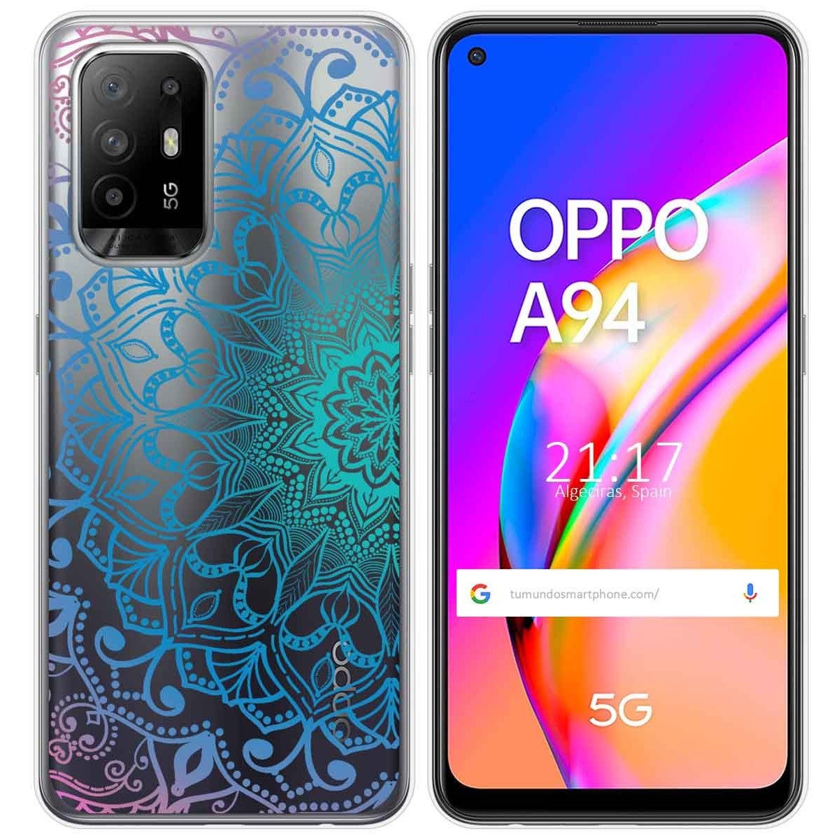 Funda Gel Transparente para Oppo A94 5G diseño Mandala Dibujos
