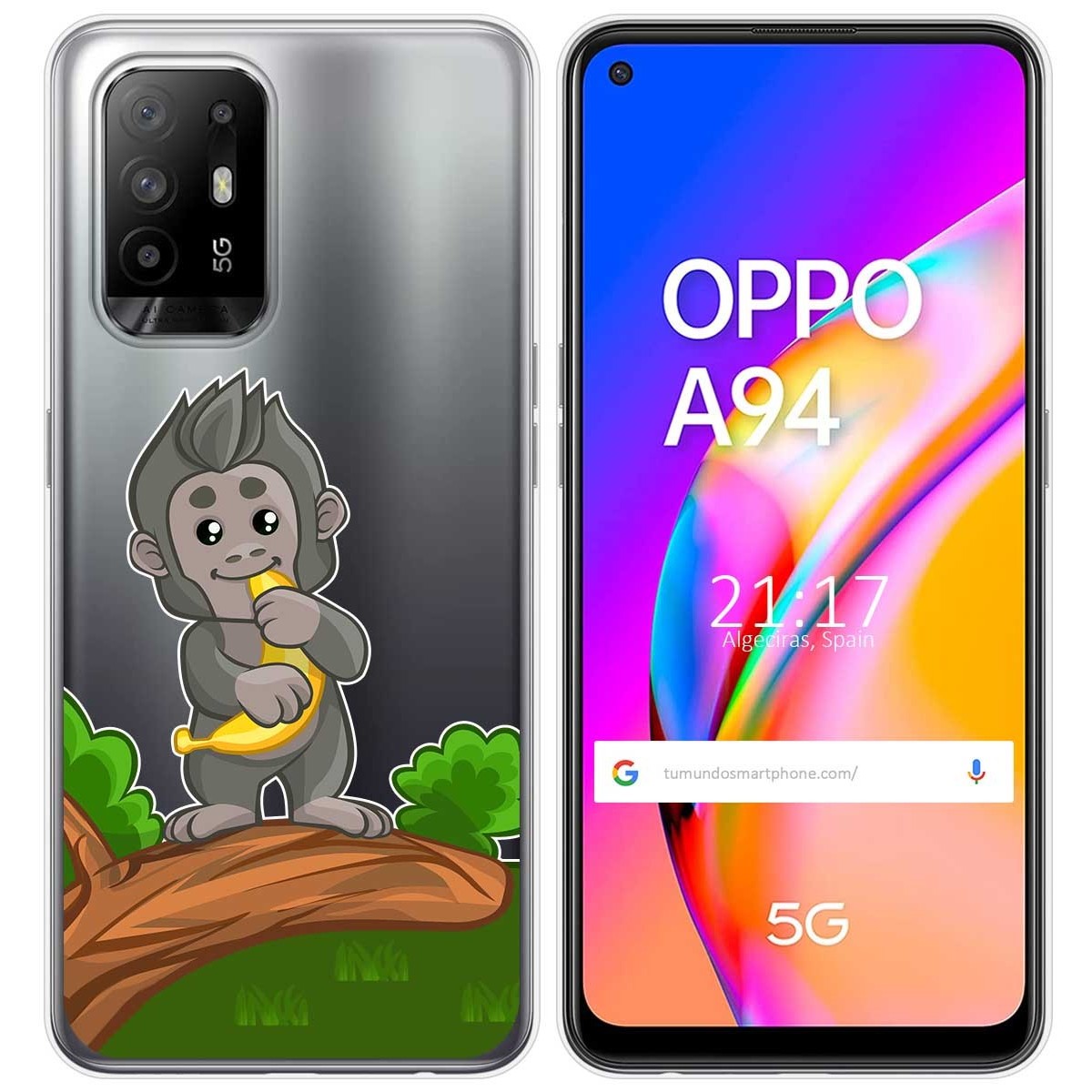 Funda Gel Transparente para Oppo A94 5G diseño Mono Dibujos