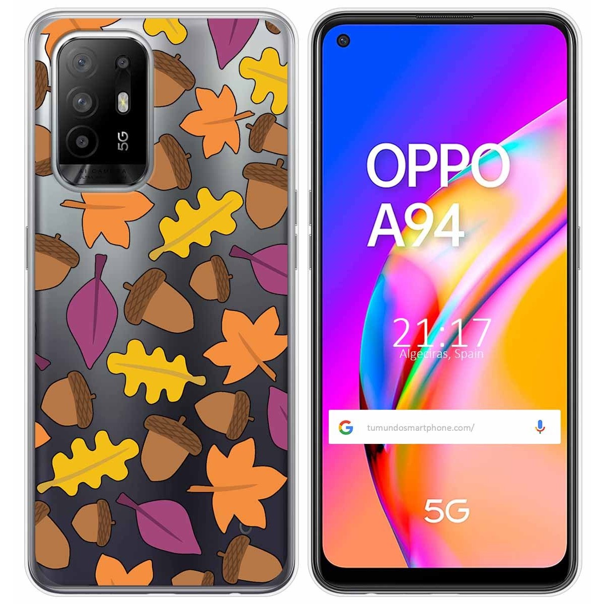 Funda Gel Transparente para Oppo A94 5G diseño Otoño Dibujos