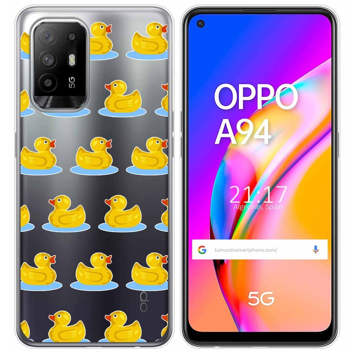 Funda Gel Transparente para Oppo A94 5G diseño Pato Dibujos
