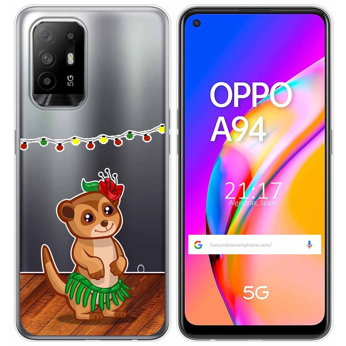 Funda Gel Transparente para Oppo A94 5G diseño Suricata Dibujos