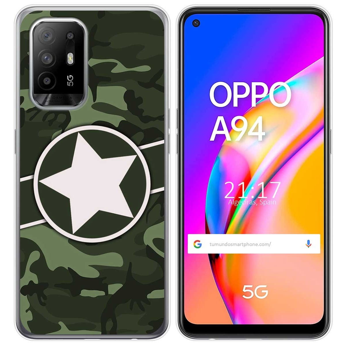 Funda Gel Tpu para Oppo A94 5G diseño Camuflaje 01 Dibujos