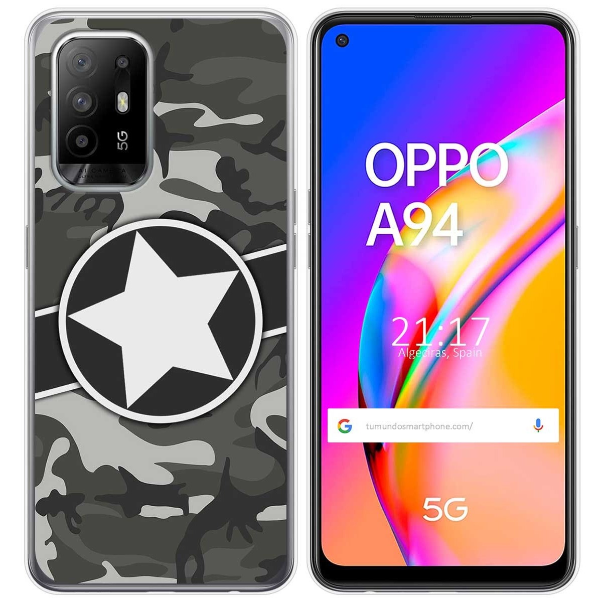 Funda Gel Tpu para Oppo A94 5G diseño Camuflaje 02 Dibujos