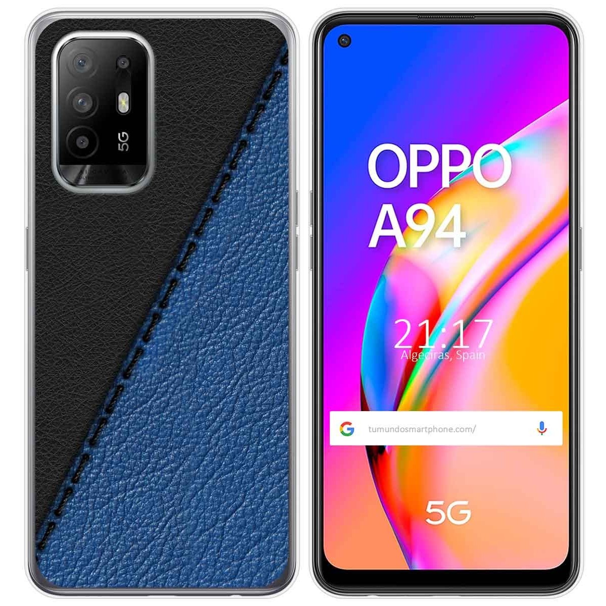 Funda Gel Tpu para Oppo A94 5G diseño Cuero 02 Dibujos
