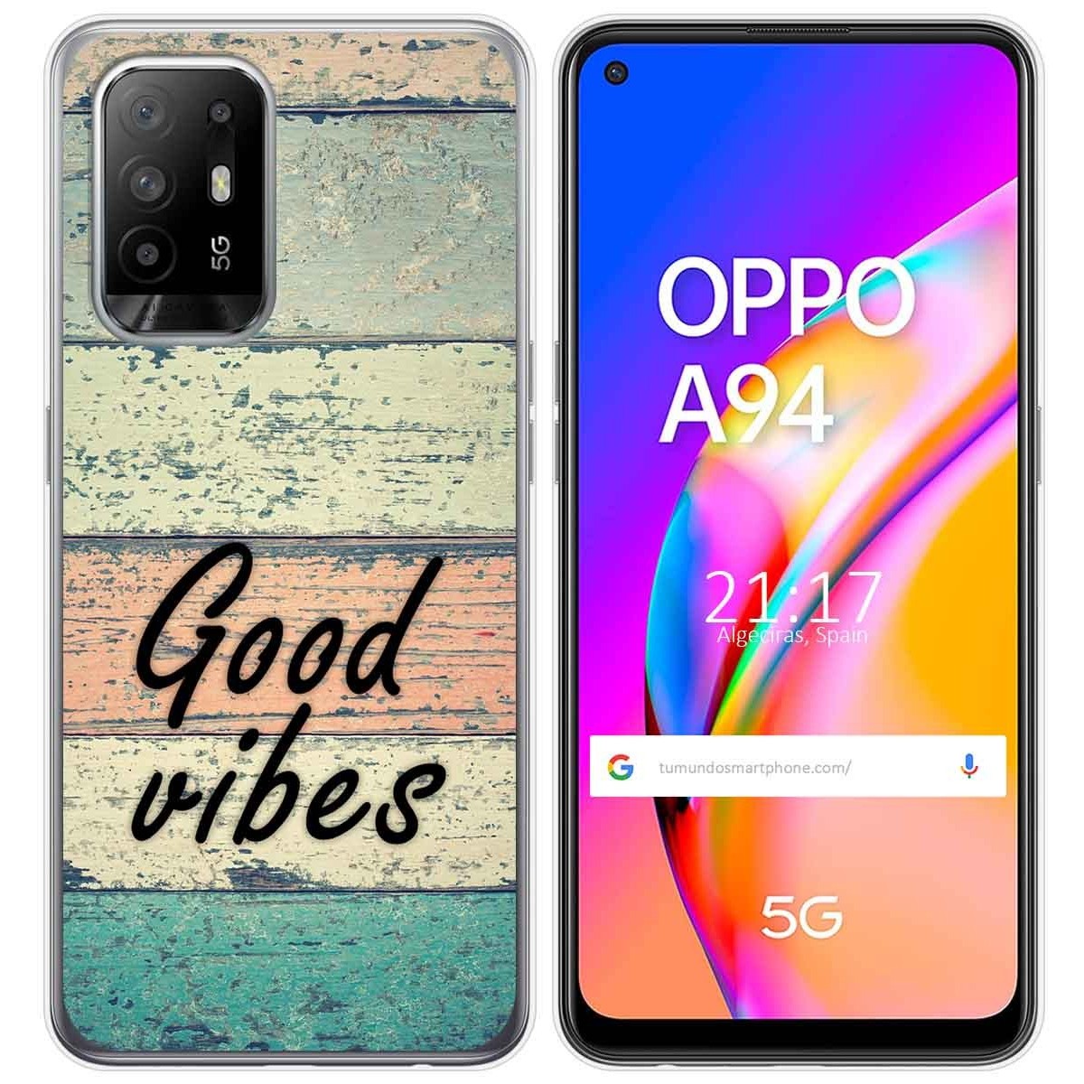 Funda Gel Tpu para Oppo A94 5G diseño Madera 01 Dibujos